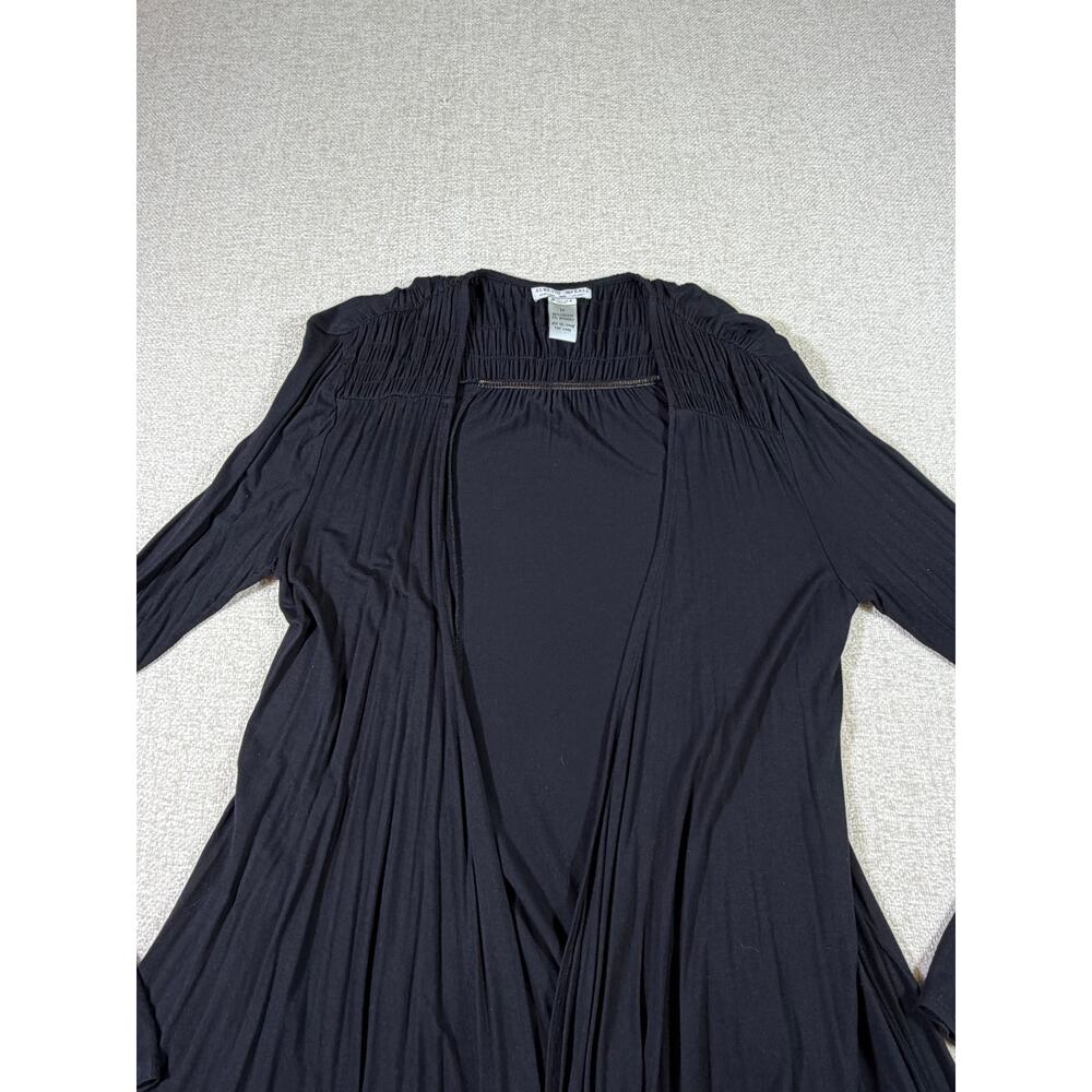 Alberto Makali Women Medium Black Spandex Blend Lightweight Open Front Cardigan - Picture 7 of 7